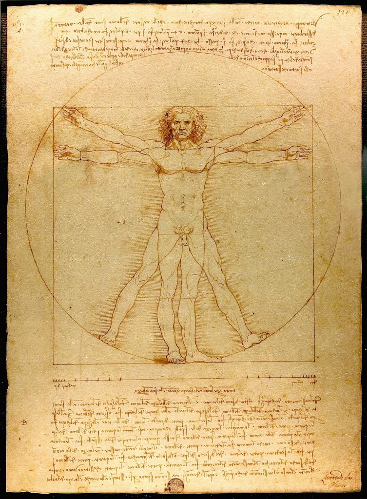 Den vitruvianske mand af Leonardo da Vinci