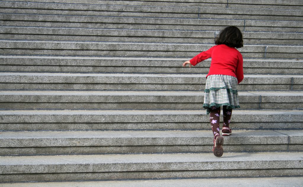 Girl on stairs